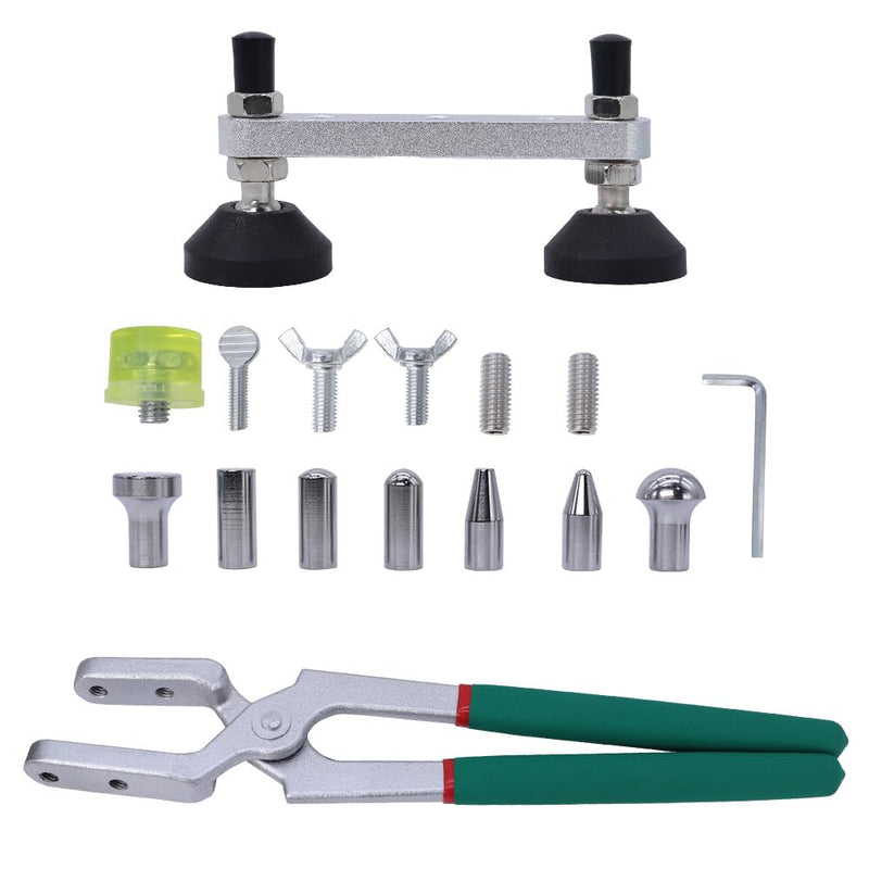Paintless Dent Repair Kit Fender Edge Plier Heavy Duty Car Door Panel Dent Puller Fix Tool Metal Crimp Vise Auto Fender Panel Leaf Edge Pliers Repair Tools Green- Pliers