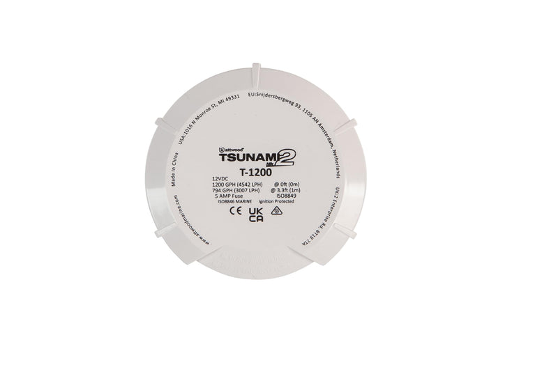 Attwood Tsunami Mk2 T1200 (12V) Replacement Motor Cartridges, for 1200 GPH Blige and Aerator Pumps, 5624-6 12/24V\n