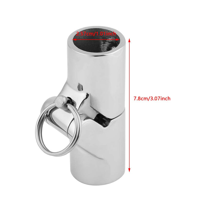 Acouto Boat Rail Stainless Steel Boat Railing Connector Fittings Folding Swivel Coupling Tube Pipe Connector Tube Hinge Tops for Boat Marine Yacht(25mm)