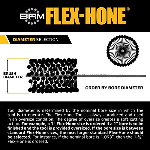 Brush Research - BC12800CD BC Flex Hone, Diamond, 1/2" Diameter, 800 Grit (Pack of 1) 0.500" (12.7mm) 800 Mesh Grit