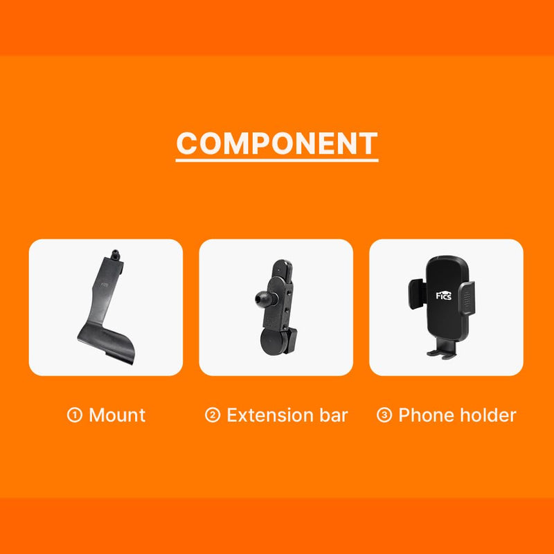 FICS Car Phone Holder for Hyundai Palisade 2023, 2024, 2025 – Custom-Fit Mount for Seamless Display Integration, Interior Accessories for Navigation Use, Stable Driving View
