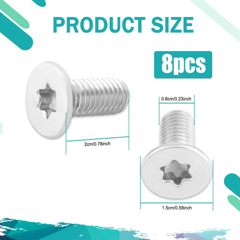 8PCS Stainless Steel Brake Disc Rotor Screws, Brake Rotor Bolt, Brake Rotor Screw Replacement OEM#11609271 Compatible with Buick,Chevry Suburban Standard Auto Parts Brake Rotor Retaining Screw (8PCS) 8PCS