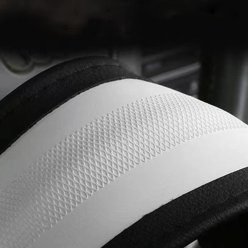 LKWLIKEI Nappa Leather Ultra-Thin Steering Wheel Cover, for Tesla Model 3/Y Steering Wheel Cover, Non-Slip Design and Interior Modification of car Accessories (Black) Black2