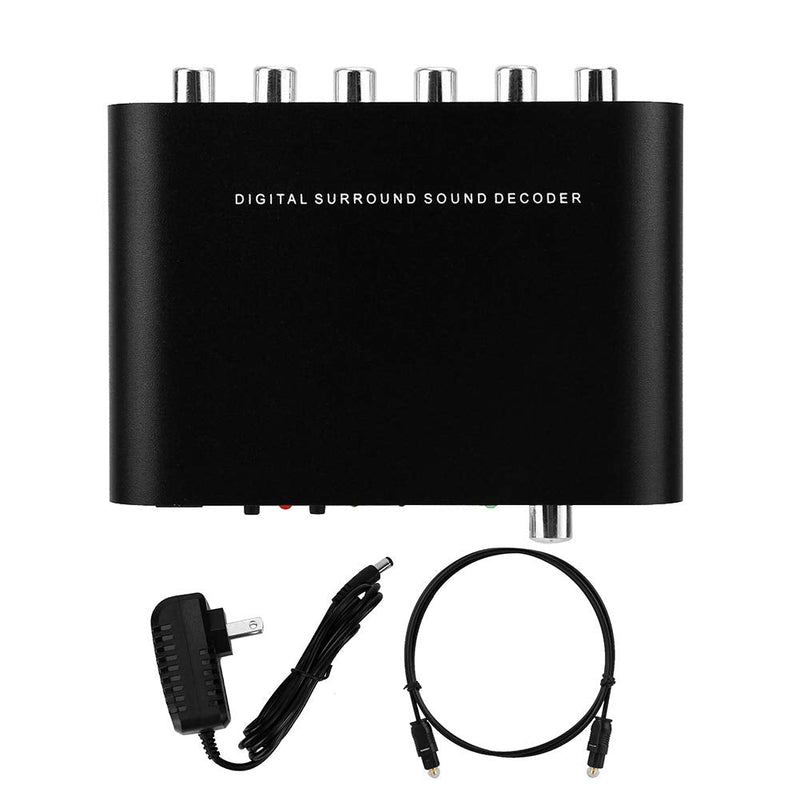 Surround Sound Decoder,Yinhing Surround Sound Decoder, Digital to Analog Audio Converter, 5.1 Audio Converter Digital DTS Channel Decoder with Optical Fiber Coaxial, Sound Adapter Audio Adapter