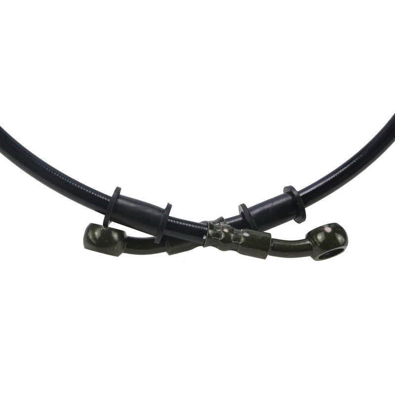 PRO BAT 70" Stainless Braided Hydraulic Brake Hose Line Pipeline For Chinese GY6 Scooter ATV Pit PRO Dirt Quad Bike Go Kart 10mm Banjo Ends, Black 70''/175cm