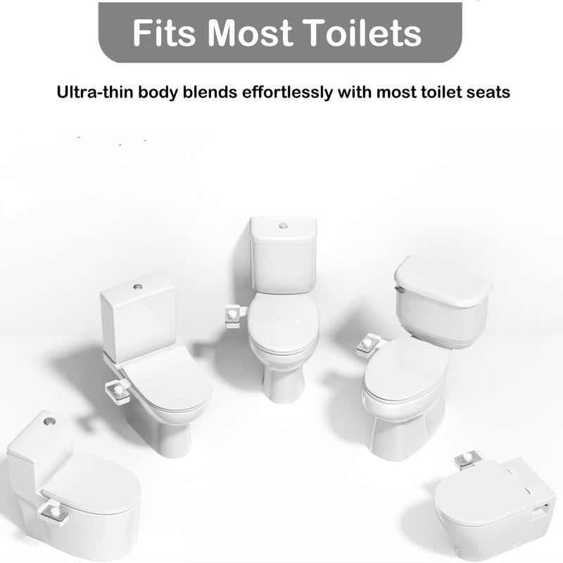 Bidet Attachment for Toilet Ultra-Slim Bidets for Existing Toilets, Non-Electric Bidet Toilet Seat Self-Cleaning Retractable Nozzles Badays for Toilets, Quick & Easy Installation Bedets B012
