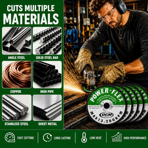 10 Pack - Cut Off Wheel 4 x 1/16 x 5/8 - for Cutting All Ferrous Metal and Steel