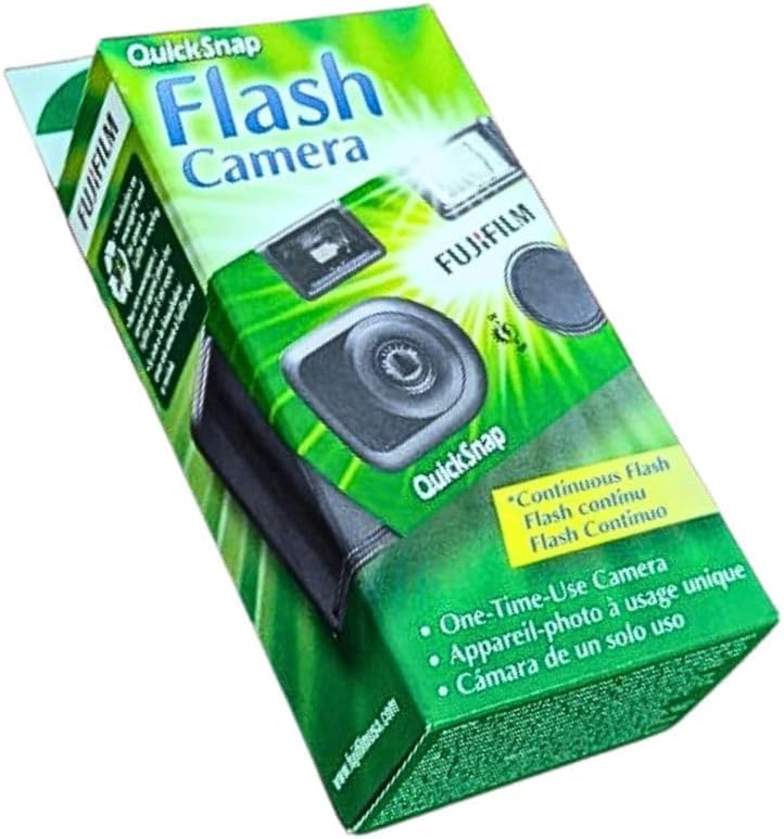 Fujifilm QuickSnap Flash 400 Camera, Fujifilm Disposable Camera with Flash, 27 Exposures with Sunshine Photo Microfiber Cloth (2 Pack) 2 Pack