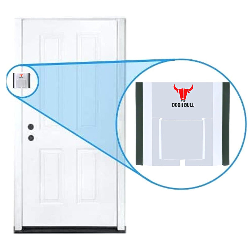 Door Barricade | Door Jam Door Stoppers Security Bar Add Extra Security to Your Inward Opening Front Door at Home - an Innovative Solution for Door Security (Silver/White) Silver White