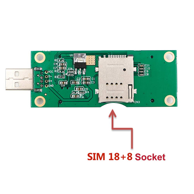 Mini PCI-E to USB Adapter with SIM Card Slot for Module Transfer to USB Interface