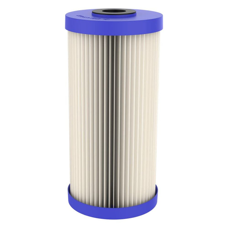 Pentair Pentek ECP20-BB Big Blue Sediment Water Filter, 10-Inch, Whole House Heavy Duty Pleated Cellulose Polyester Replacement Cartridge, 10" x 4.5", Blue End Cap, 20 Micron Pack of 1