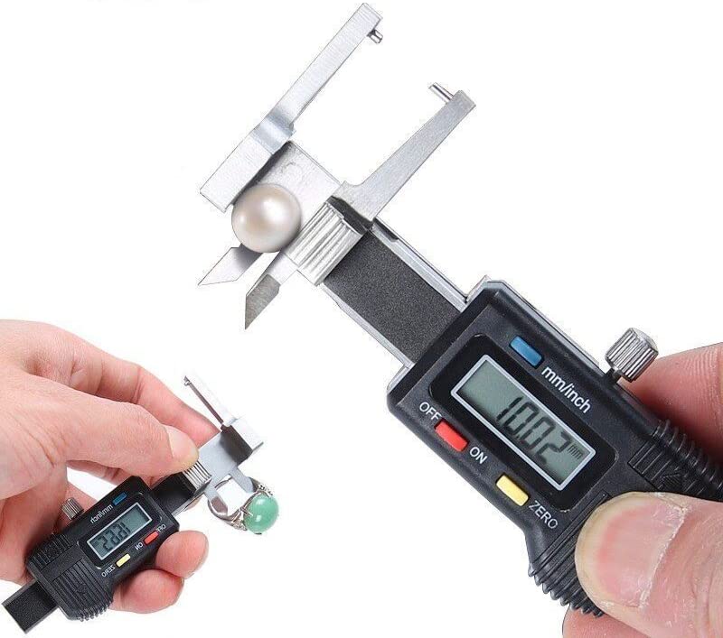 Electronic Digital Caliper, 1.5V Stainless Steel Micro Electronic Digital Display Triple Use Ruler Thickness Measuring Caliper 0~25mm Measuring Range, 0.03mm Accuracy