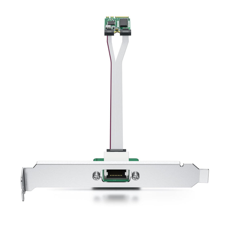 H!Fiber M.2 A+E Key 2.5G Ethernet Network Card, Realtek RTL8125 Controller, 10/100/1000/2500 Mbps Single RJ45 Port, PCIe X1, with 0.18m(0.59ft) Cable, 2.5 Gigabit NIC for Windows/Windows Server/Linux 2.5G(M.2 A+E Key) 1 RJ45