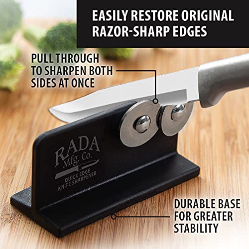 RADA Cutlery Paring Knife Galore Gift Set (G201) & Sharpener, Black