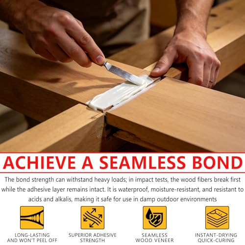 Wood Glue, 5.3 oz Glue for Woodworking, Strong Glues for Furniture, Paper, Carpentry, DIY, Crafts Projects, Easy to Use (150g) 150g
