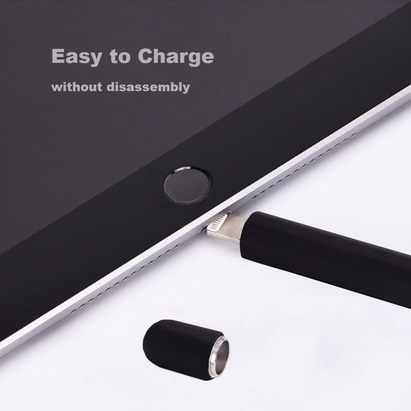 YINVA Case for Apple Pencil Grip for Apple Pencil Accessories Holder for Apple Pencil 1st Generation Cover Sleeve for Apple Pencil with Protective Nib Cover for iPad Pencil(Black) Black For 1st Gen