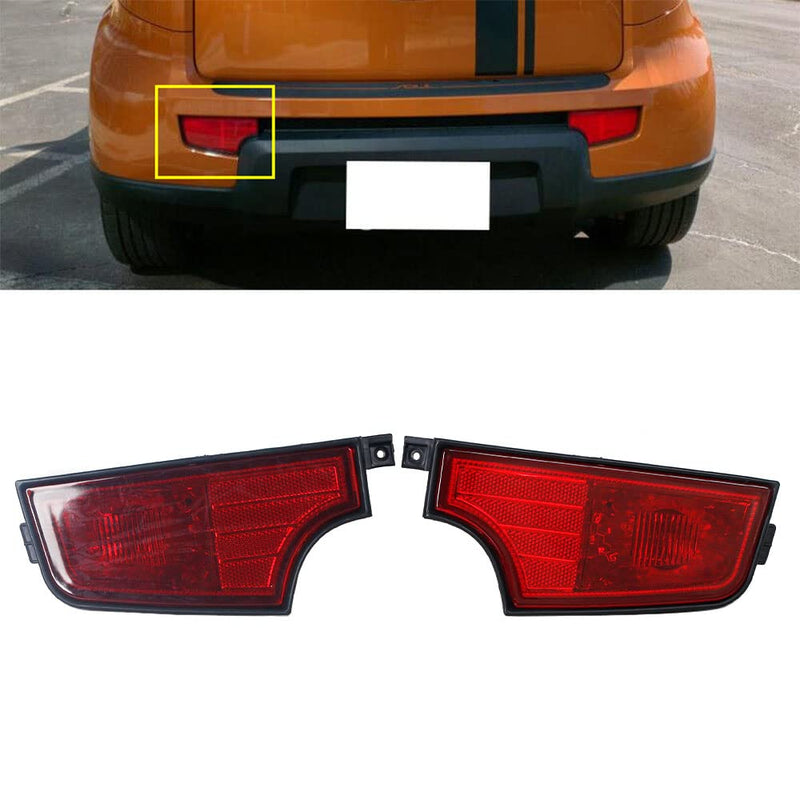 For Kia Soul 2010-2013 Rear Bumper Light Reflector Indicator Tail Fog Lamp Left&Right Pair
