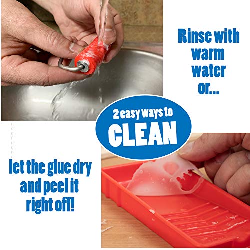 Sili Glue Roller with Silicone Applicator Tray for Woodworking