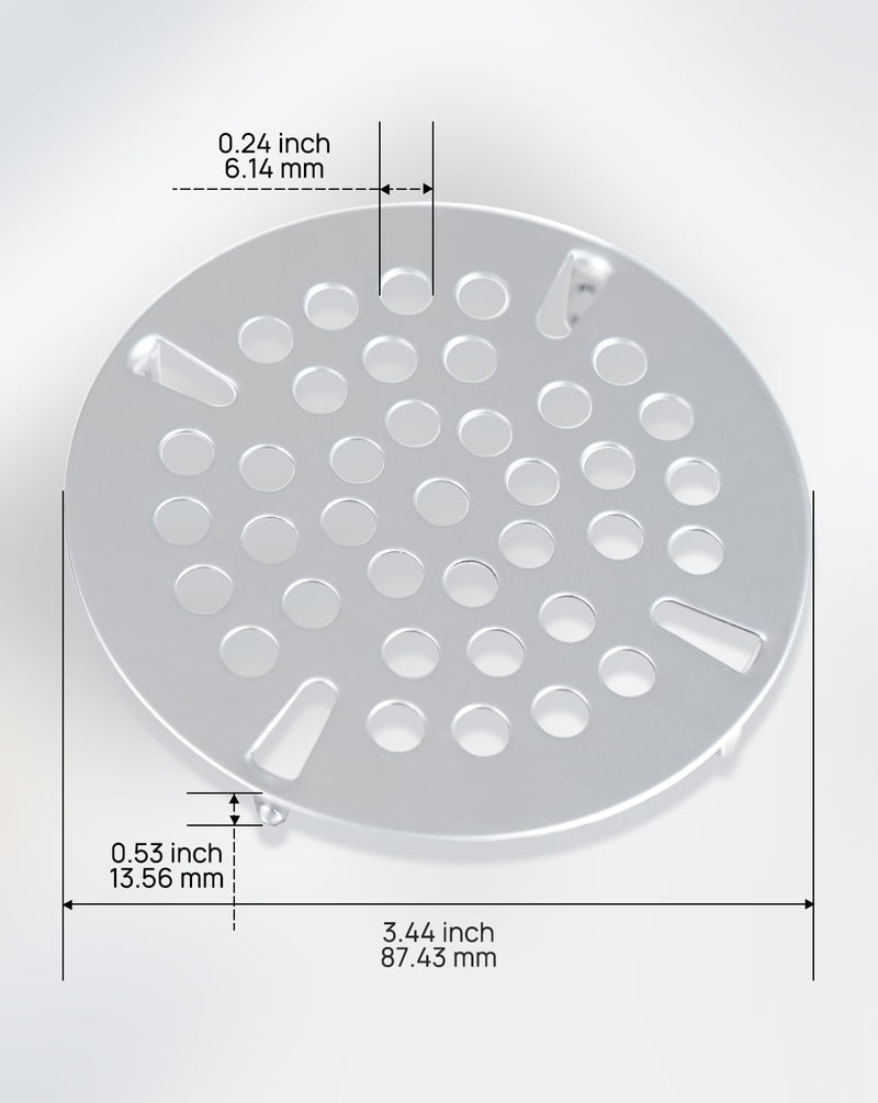 (3 Pack)3-1/2" Commercial Sink Drain Strainer Replacement, Waste Drain Cover Screen, Flat Strainer Only for Commercial Sink Drain with Lever Handle, Stainless Steel (NOT Universal) (3 Pack) Flat Strainer