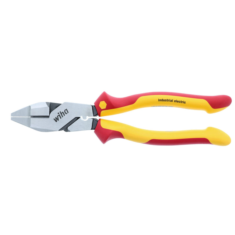 Wiha 32948 Insulated Industrial NE Style Lineman’s Pliers with Crimpers 9.5" One Size