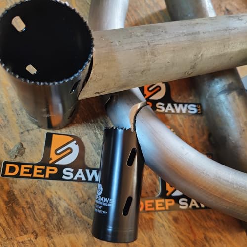 4" Deep 4-6 TPI Hole Saw for Steel, Stainless Steel, Aluminum, Wood, Plastic, Fabrication, and Construction (1.5") 1.5 inch
