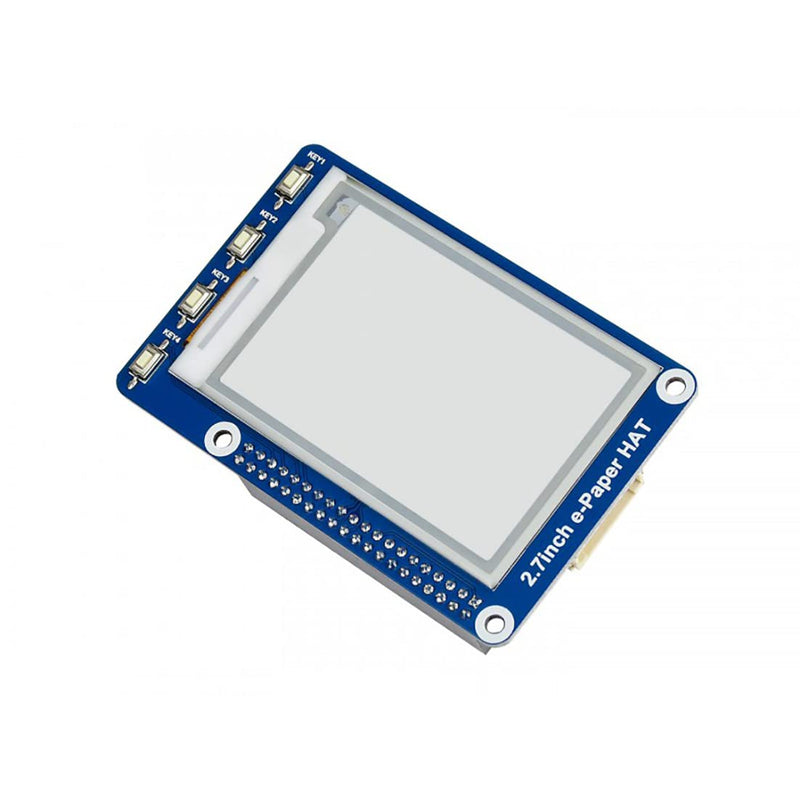 2.7inch E-Ink Display HAT Epaper Display 264x176 Black White Color E-Paper Screen for Raspberry Pi 4B+ 4B 3B+ 3B 2B+ Zero Jetson Nano Ardui