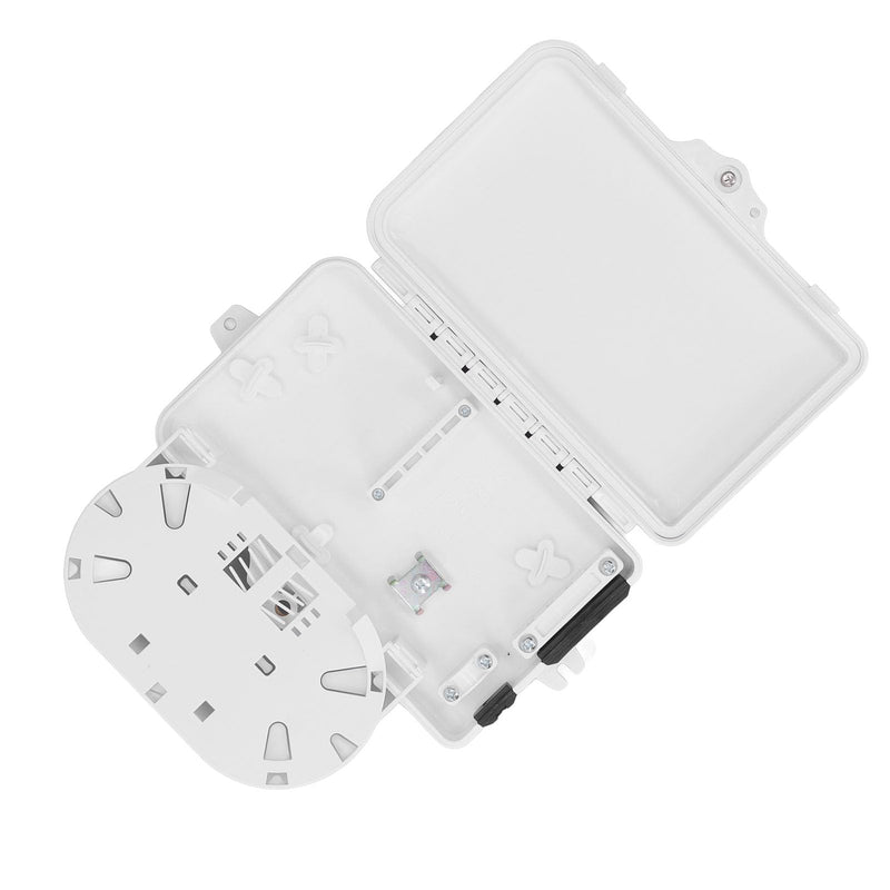Generic IP65 Fiber Distribution Box 4 Core Wall Mount Fiber Optic Terminal Box Indoor Outdoor ABS Optical Termination Enclosure with Cable Ties