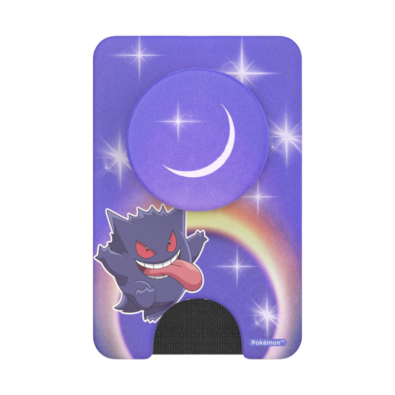 PopSockets Phone Wallet for MagSafe with Grip- Gengar Dream Eater | PopWallet, Holds 3 Cards, Magnetic, Removable, Secure, Pokemon, Gengar, Eevee, Fun, Cool, Unique