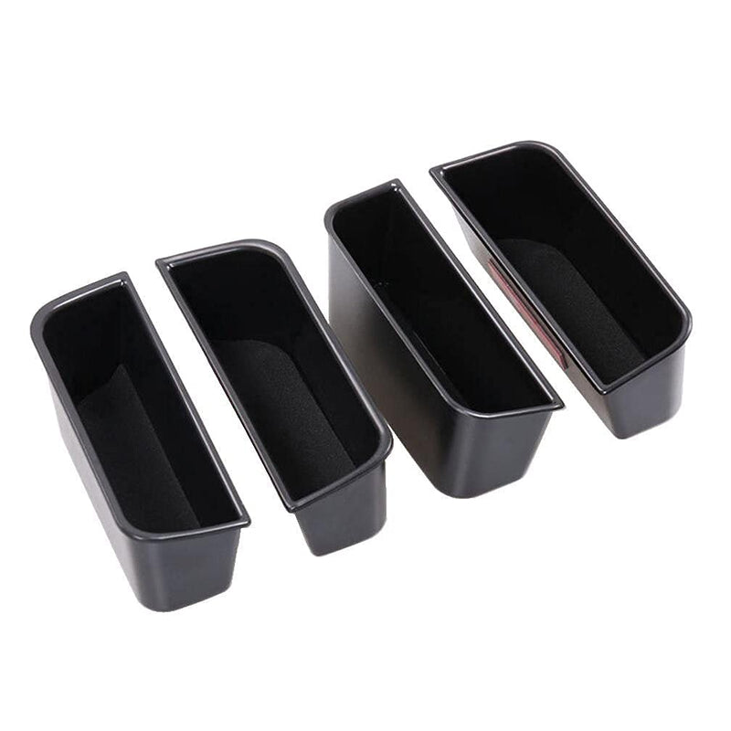 Vesul 4pcs Door Side Storage Box Compatible with Ford Fusion 2013 2014 2015 2016 2017 2018 2019 2020 Armrest Phone Container Door Organizer Handle Pocket ABS Tray Insert Glove Pallet Ford Fusion 2013-2020