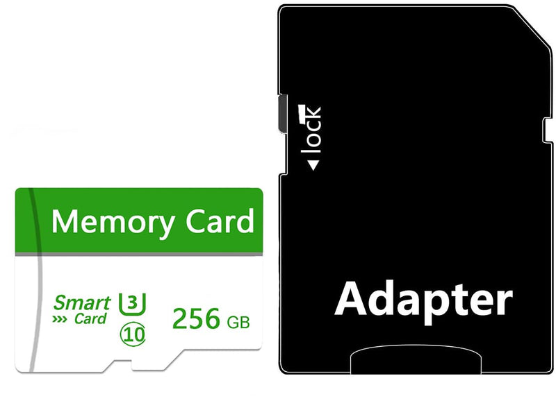 Memory Card 256GB Mini TF Card Ultra High Speed Smart Card for Android Phones,Action Camera,Tablets Expanded Storage Green&White