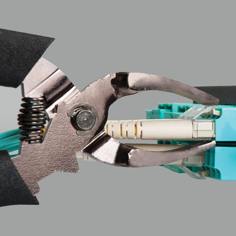 ICC RJ45 Keystone Connector and Patch Cord Removal Tool with Wide Flat Nose Jaws, Compatible with Ethernet and Fiber Optic Patch Cables, High-Density, Corrosion-Resistant, Ergonomic Handle