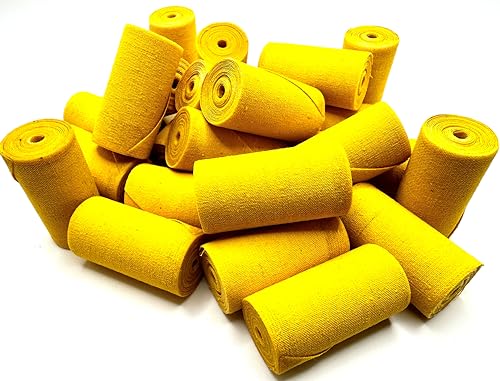 50 Pack 3/4" Yellow Cloth Buffing & Polishing Cartridge Roll Kit