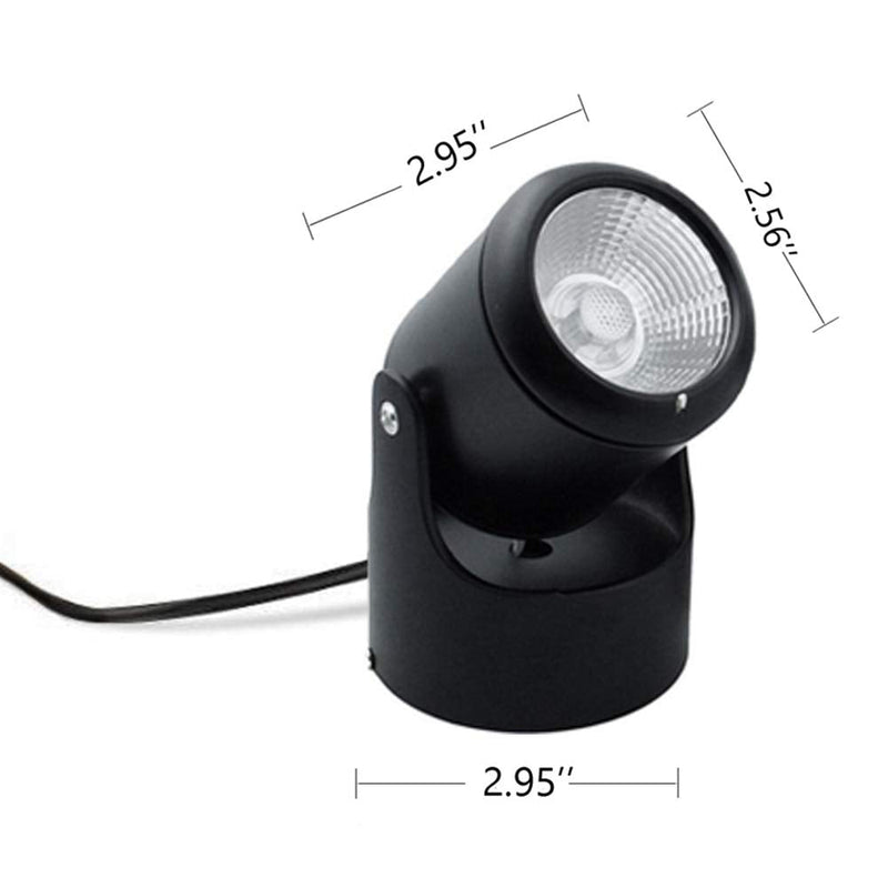 Kiven LED Accent Uplight with Foot Control On Off Switch， Handheld Sized Portable Spot Light, Black