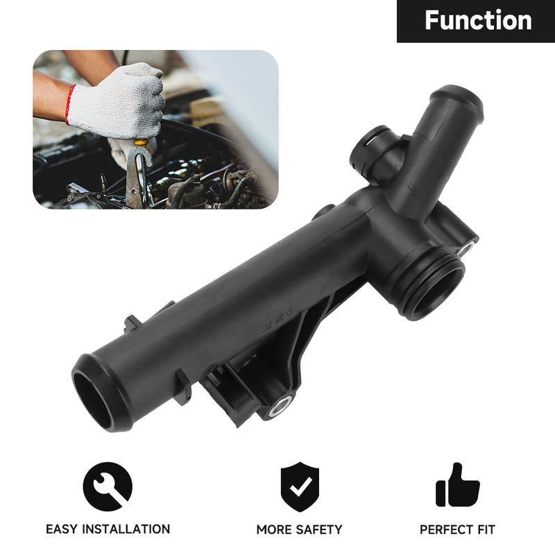 Water Outlet Connect Adapter Engine Coolant Water Outlet - Compatible for Ford Escape 1.6L EcoBoost 2013-2016 (AWD/FWD SE/SEL/Titanium Sport Utility) - Replaces BM5Z-8592-A BM5Z-8K556-B