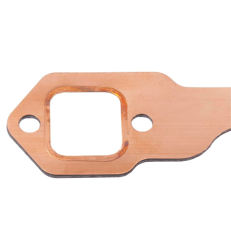 Header Collector Gasket for SB Chevy 327 305 350 383 Exhaust Gaskets Replacement Square Port Copper Header Exhaust Gaskets SB Block Hugger Headers Gaskets, Reusable 2PCS