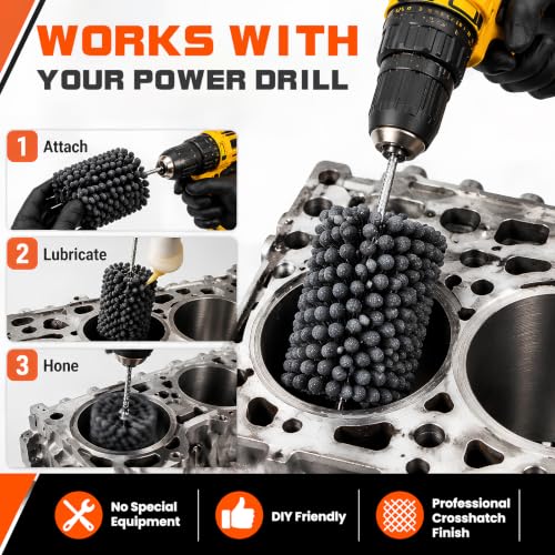 4 Inch 240 Grit Silicon Carbide Cylinder Hone Ball Brush