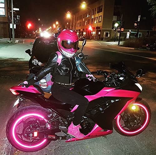 customTAYLOR33 New Special Edition Hot Pink High Intensity Grade Reflective Copyrighted Safety Rim Tapes, 17" (Rim Size for Most SportsBikes) 17" (Rim Size for Most SportsBikes)
