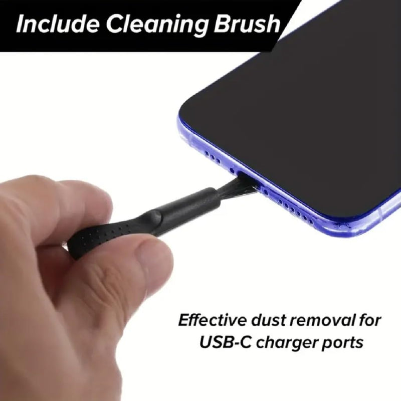 2 USB C Dust Plugs, Including 1 Cleaning Brush, Metal C-Type Charging Port Cover, Dust-Proof USB-C Plug Cover Compatible with All USB C Devices, USB C Dust Plug, USB