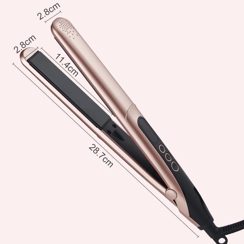 Hair Straightener Flat Iron Digital Display 100°C–230°C, with Glove | Hair Straightener and Curler 2 in 1, Dual Voltage, Ceramic Plates, Lasting Results