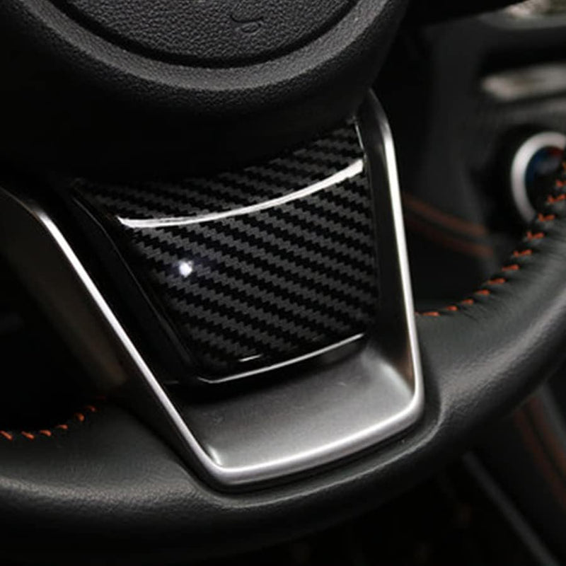 Steering Wheel Trim Cover for Subaru Forester Ascent SUV 2019-2024, for Legacy Outback Crosstrek XV Outback 2018-2024, for Impreza 2017-2024, ABS Carbon Fiber, 4PCS