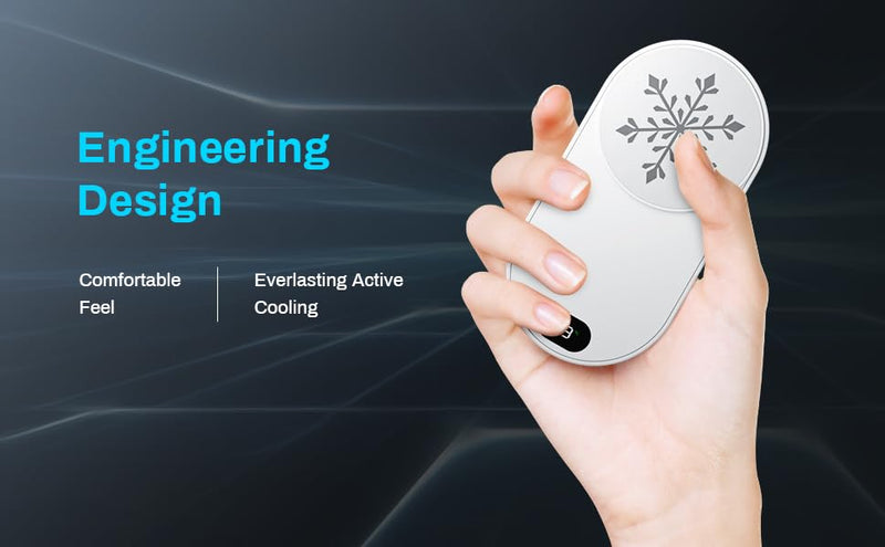 Hamosong Phone Cooler for Gaming, Magnetic Semiconductor iPhone Cooler Cooling Fan, Keep Phone Cool Fan for Phone White