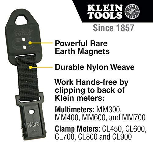 Klein Tools 69417 Rare-Earth Magnetic Hanger,with Strap,(Pack of 2) Magnetic Hanger with Strap (Pack of 2)