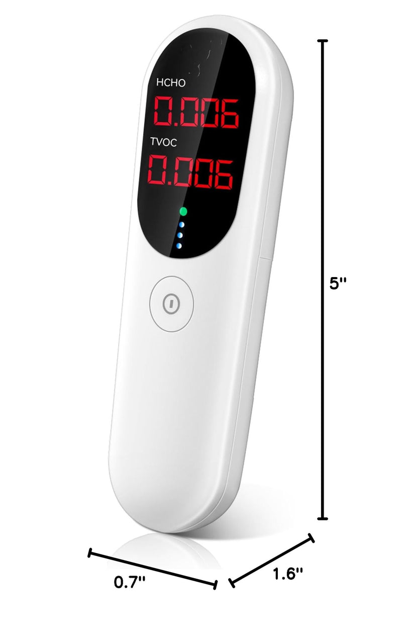 Air Quality Monitor,Indoor Formaldehyde Detector, TVOC Tester for Indoor Air Pollution Detection - Confined Space Test Air Quality for Home,Office and Various Occasion Black