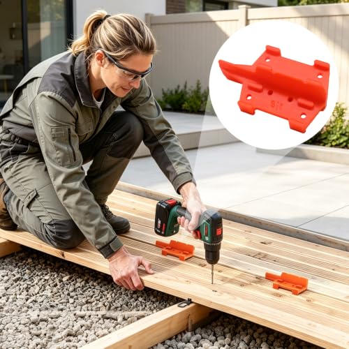 6 Pcs ABS Deck Board Spacers, 1/8, 3/16 Inch Orange Deck Spacing Tool