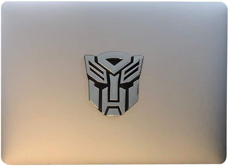 2 PCS in Set Transformers Emblem - 3" Tall for Car Autobot Sticker Pair Chrome Finish PVC Auto Emblems Transformers Autobot Car Accessories