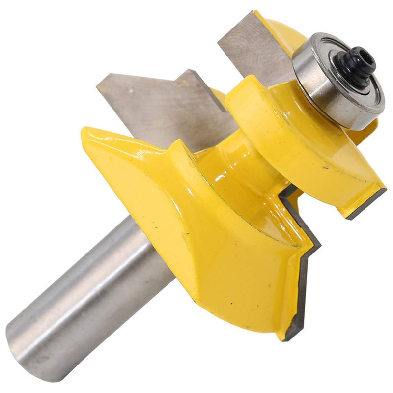 Profession Tongue and Groove V-Notch 1/2" Shank Router Bit Set 45 Degree Woodworking Milling Cutter