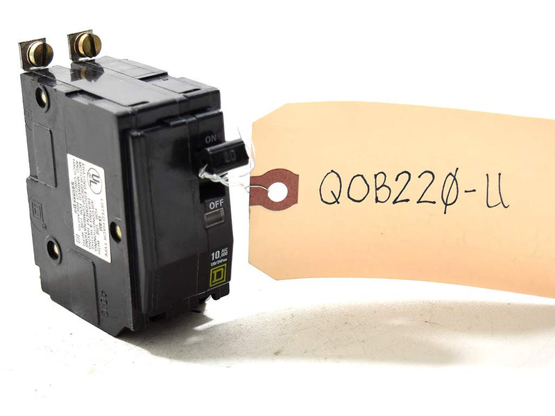 Square D QOB220 Bolt On Circuit Breaker 2P 20 Amp 120/240Vac/48Vdc