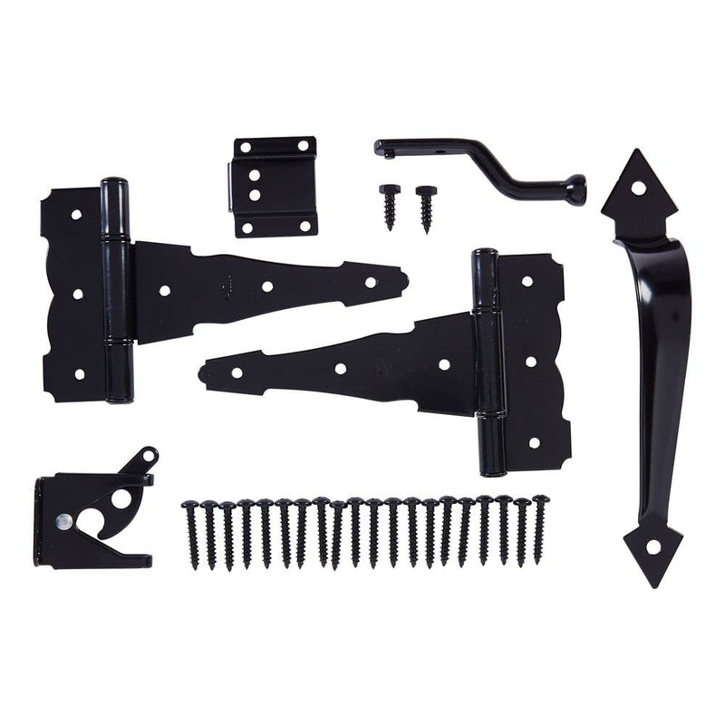 National Hardware N343-467 Decorative Gate Kit, 0, Black, 1 Count (Pack of 1) 1 Count (Pack of 1)