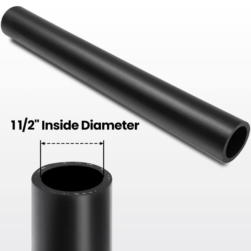 Gasoline Fuel Filler Hose with 4 Clamps - 1 1/2" ID, Reinforced Tank Hose (15 7/8" Long) straight