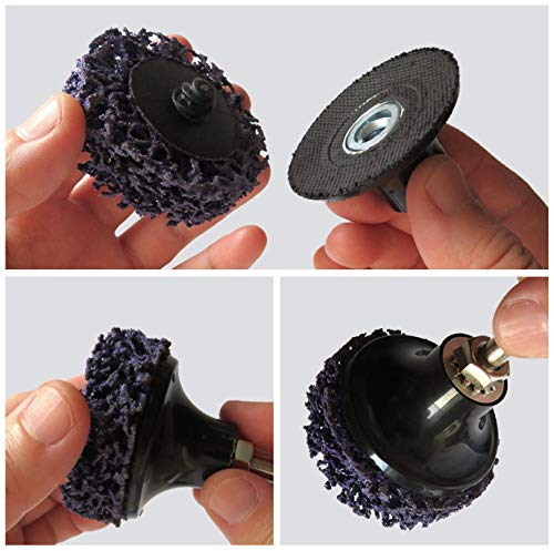SIGNI Poly Strip Abrasive Surface Conditioning Quick Change Rolok Disc for Quick Paint, Rust, and Oxidation Removal - 2 Inch Diameter - Ideal for Automotive, Metalworking, and DIY (Purple, 10 pcs) Purple